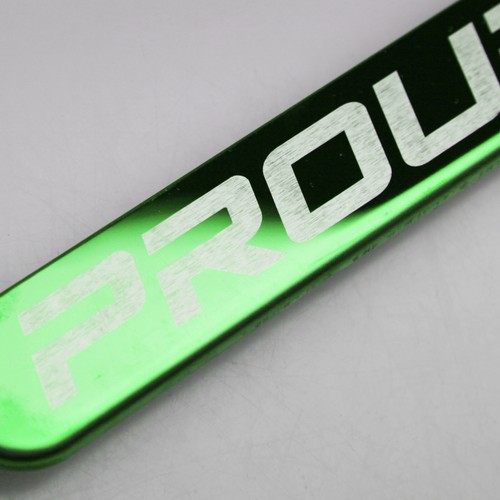 Marco de matrícula T304 verde cromado acero inoxidable vástago plateado grabado con láser - Imagen 5 de 10