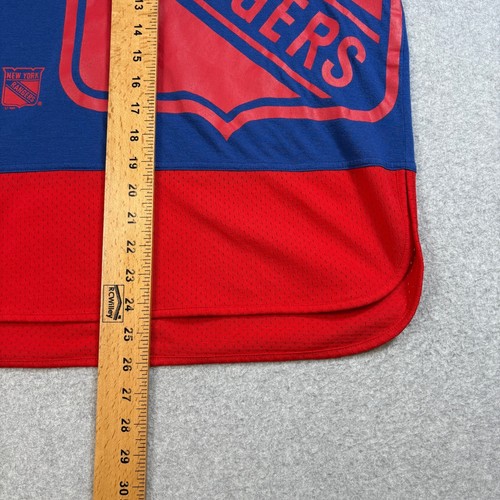 New York Rangers Hockey Shirt Woman L Blue NHL Sports Logo Loose Vneck Athletic - Picture 7 of 9