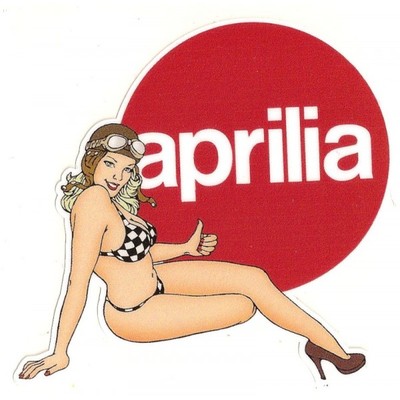 APRILIA right pin up right vinyl sticker laminated