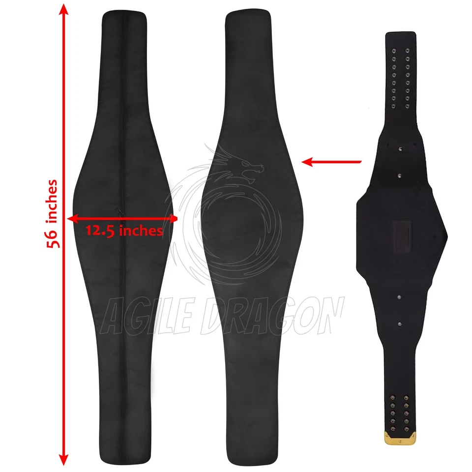 Bolso de cinturón con cremallera para campeonato de lucha libre bolsa protectora réplica bolsas de cinturón Foto 2 de 4