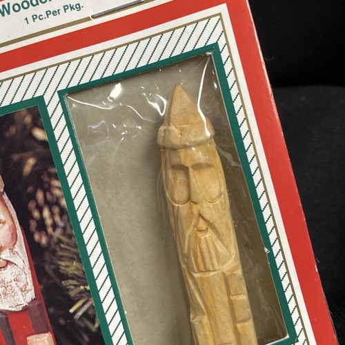 Vintage NOS RTP Matita Babbo Natale in legno intagliato a mano Natale 4-3/4 alta set di -4 - Foto 2 di 8