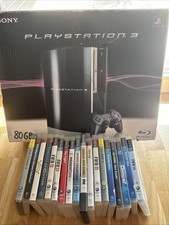 Sony PlayStation 3 80 gb  Spielekonsole - Schwarz + 18 Spielen 