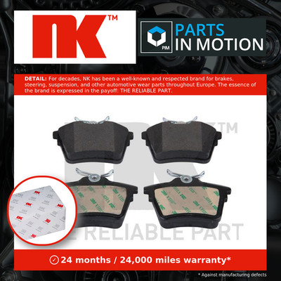 Brake Pads Set fits PEUGEOT 407 6C 3.0D Rear 09 to 10 NK 1617264780 425279 New