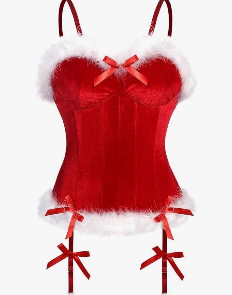 white christmas dresses Women Green Deluxe Sequin Santa Claus Corset – Costume Zoo main image 0