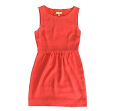 Women's J.Crew Camille Sleeveless Dress in Neon Coral Pink Size 2 Sleeveless EUC