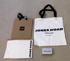 Jones Road Beauty Bundle - BRAND NEW REUSABLE Eye Mask, Zipper Pouch, Tote Bags