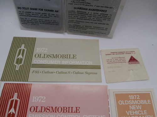 Vtg Complete Set of Owner's manual ,1972 Cutlass, F85 - Picture 4 of 10