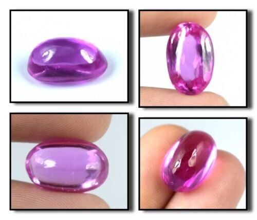 Natural Padparadscha Pink Sapphire Oval Cabochon Gemstone Certified - Picture 33 of 38