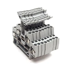 Lot of 8 Wago 280-519 4-Conductor Double Deck Terminal Block, 500V 20A, 2 Pole 