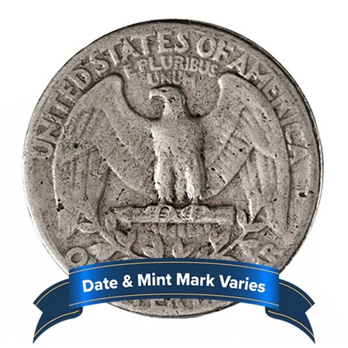 Roll of 40 - 90% Silver Washington Quarters $10 Face Value Full Dates... - Picture 3 of 3