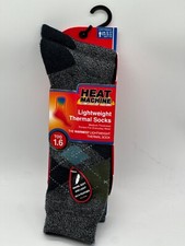 NEW ONE PAIR MENS HEAT MACHINE THERMAL CREW SOCKS SIZE 7-12 MEDIUM THICKNESS