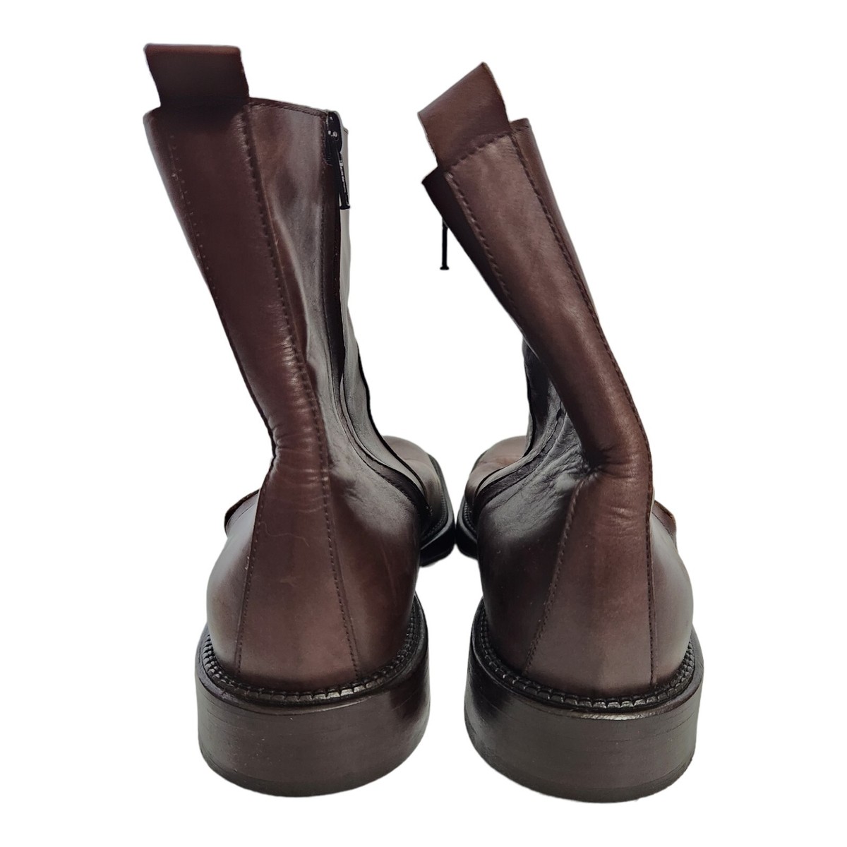 Costume National Homme Mens Brown Double Zipper Boots UK 8.5 Costume National Homme Mens Brown Double Zipper Boots UK 8.5