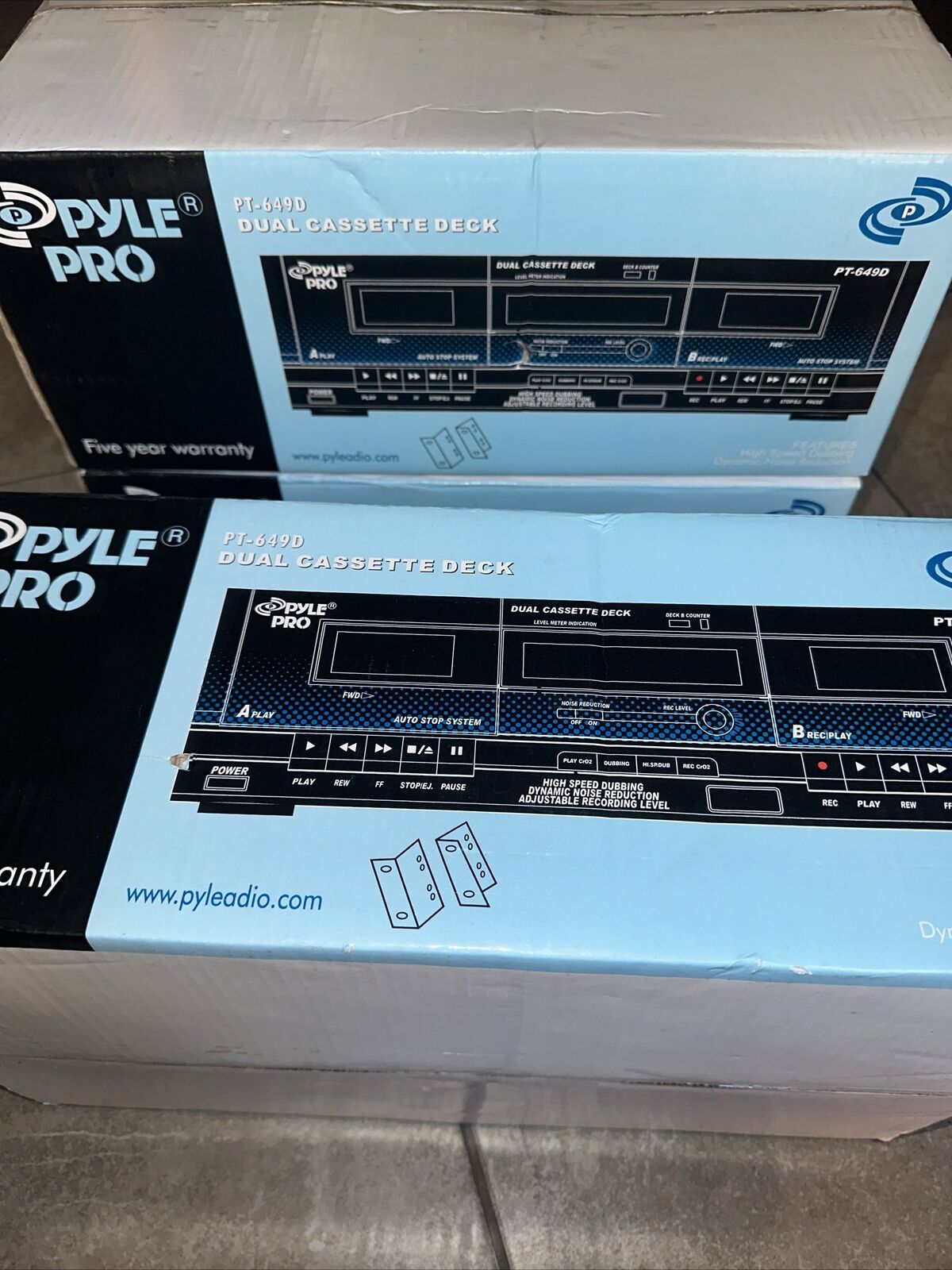 Pyle Pro PT-649D Dual Cassette Deck. New In The Box!