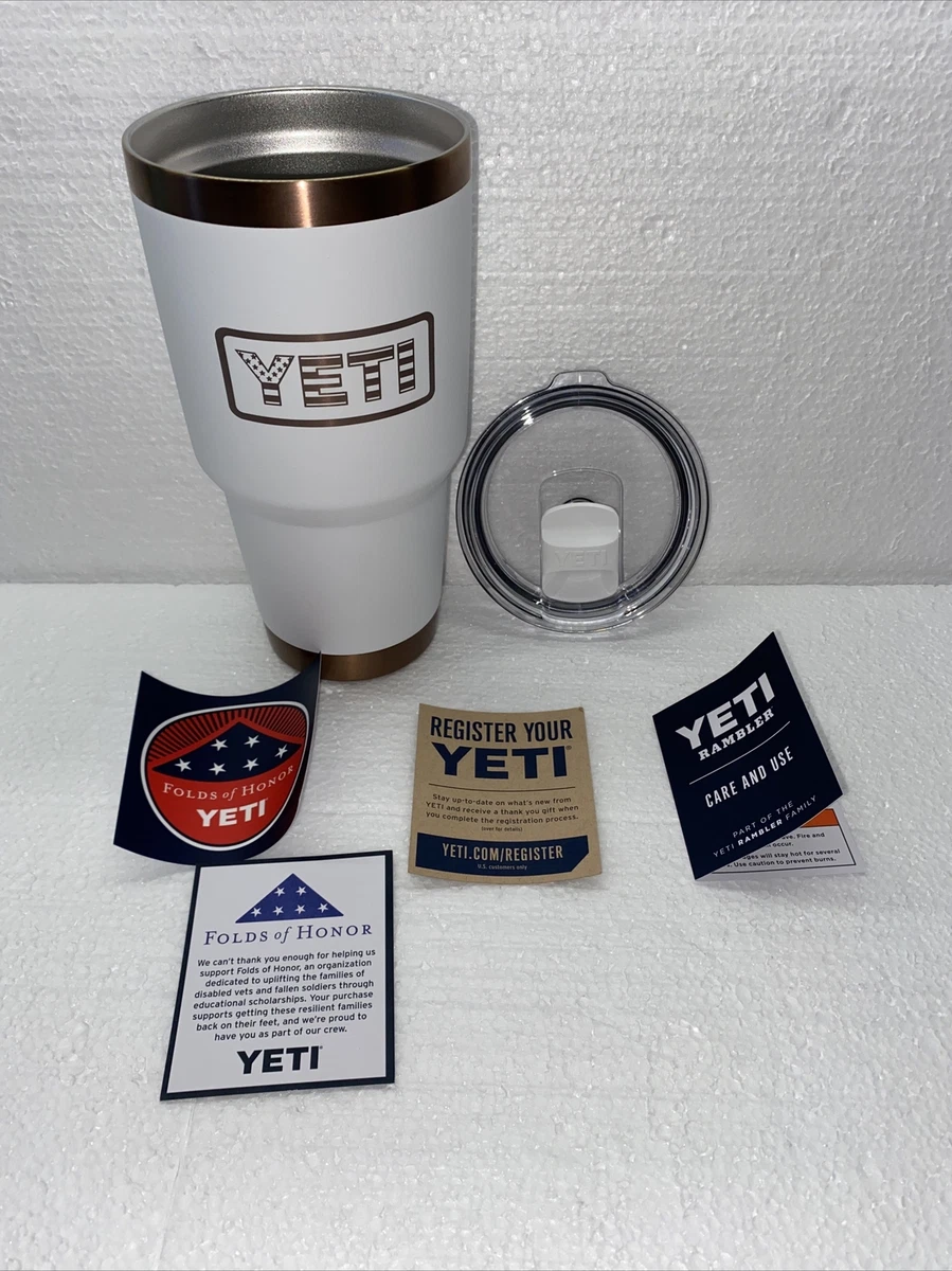 Yeti Veterans Day Rambler 20 oz Tumbler - White