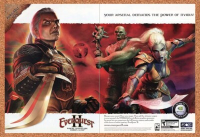 2005 EverQuest II nVidia Original Advertisement / Retro Promo v8