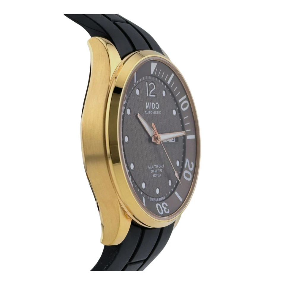 Mido Multifort 42 mm Herrenuhr Uhr Automatik Edelstahl Gold watch Ref. M005930 A - Bild 4 von 4