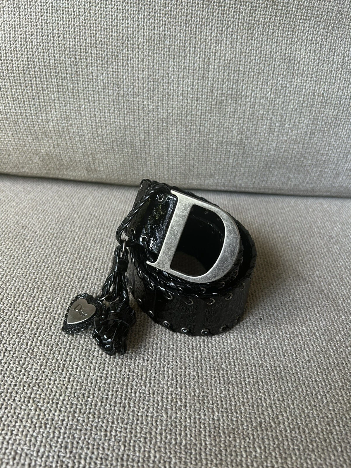 Ceinture cuir breveté Christian Dior taille 80