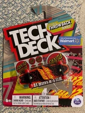 TECH DECK THROWBACK RARE RELEASE SANTA CRUZ SKATEBOARDS Flame Fingerboard