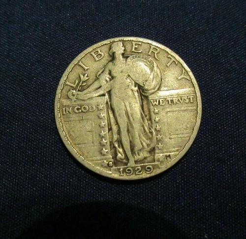 1929-S Standing Liberty US Silver Quarter F-VF
