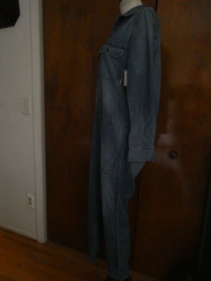 Mono de mezclilla Gap azul algodón manga larga jersey mediano Foto 3 de 4