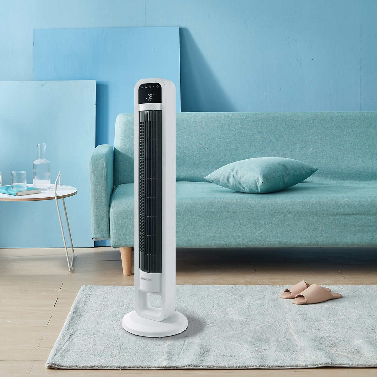 TOWER FAN STAND UP WITH REMOTE CONTROL TALL OSCILLATING FLOOR OMNI