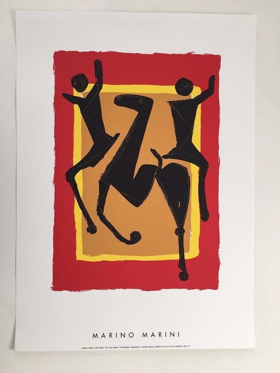 MARINO MARINI,'GIOCOLIERI,1955' RARE AUTHENTIC 1995