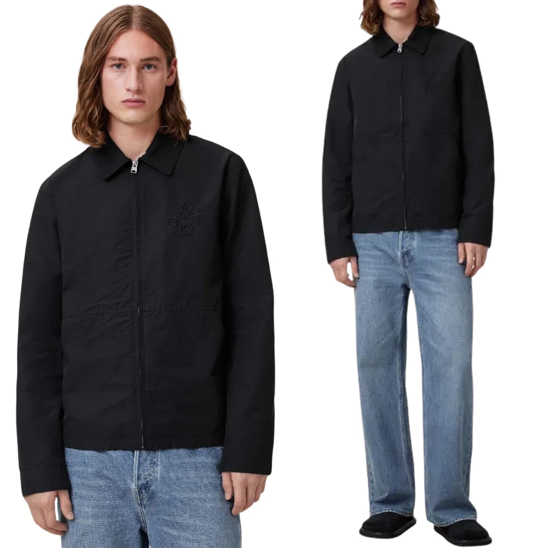 All Saints Fenway Cotton Blend Full Zip Jacket Men's Large Black Designer NWT
Opens in a new window 