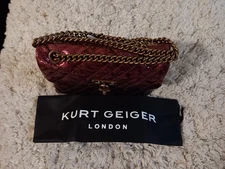 New Mini Red Brixton Lock Bag Kurt Geiger London.