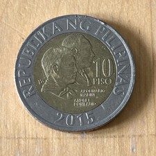 Philippines 10 Piso 2015 as pictured. Free postage