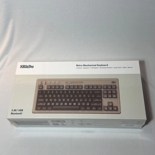 Retro Mechanical Keyboard, Bluetooth/2.4G/Usb-C Hot Swappable Gaming Keyboard 