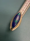Vintage Sterling Silver 925 Azurite Malachite Cabochon Ring Sz 6.75 6.5G