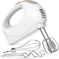 Handmixer - 5 Speed Portable Kitchen Mixer Electric Handheld with 5 Stainless St