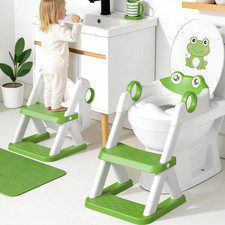 Frog Toilet Seat, Potty Training Seat for Toddler, Upgrade Potty Training 2 in 1