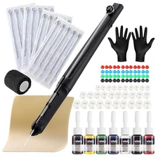 Solong Professional Tattoo Hand Poke Stick 79 Piece Set, GK802TN01-1-US 