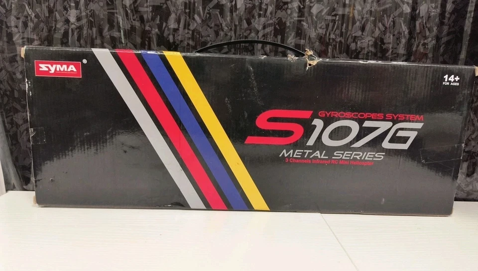 Syma S107 3 Channel RC Helicopter with Gyro, Red/White (NEW Sealed) DMG BOX  - Image 2 of 4