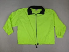 Sycamore Women's Jacket Hi Vis Bright Yellow-Green Windbreaker Jacket Size Med
