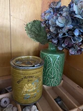 VTG Philip Morris Cigarette Humidorpac Litho Tin Can w/ 5c Tag Tobacco Smoking