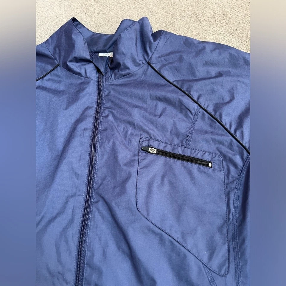 Cortavientos para mujer Danskin Now XXL azul marino cremallera completa forrada de malla Foto 3 de 4