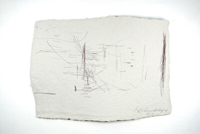Drawing ''Sisyphus'' ink handmade paper Prof.em Loeschner-Gornau a20#