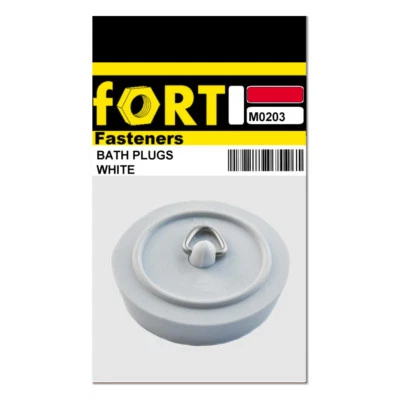 Fort Fasteners® White Basin Plugs, 45mm (1.3/4 Inch) Mini 2 Plugs