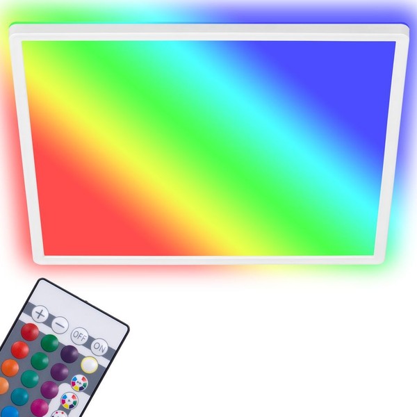Briloner Slim Led Panel, Fernbedienung, Dimmbar, Rgb Bunte Lichtfarben, Neutralw-image