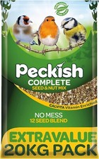 Peckish Complete Seed and Nut No Mess Wild Bird Food Mix - 20 kg