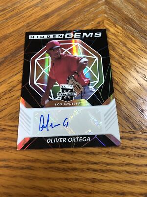 2021 Oliver Ortega Elite Extra Edition Hidden Gems Autograph Auto LA Angels HG00