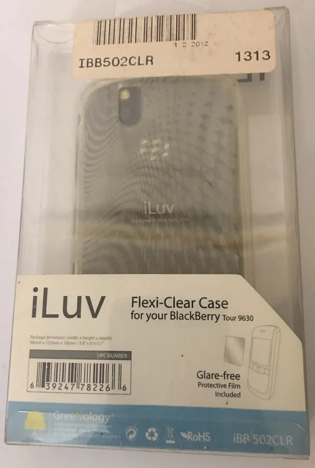 New iLuv Clear Case BlackBerry Flexi-Clear Tour Phone 9630 Bonus Glare IBB402CLR - Image 2 of 4