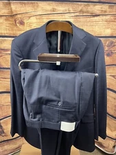 Brooks Brothers X Thom Browne Suit By Southwick Checkered Blue Suit Size 40L 34W