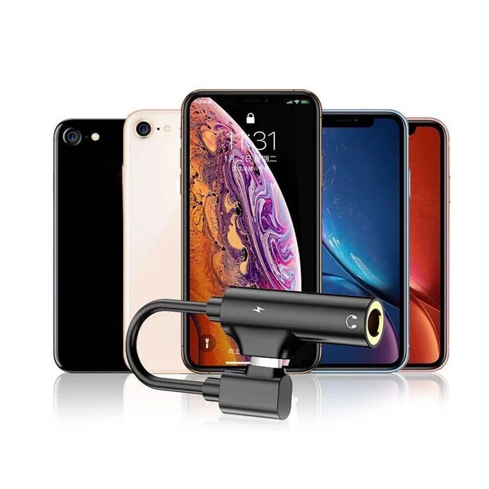 Headphone AUX Audio Jack USB C Cable Adapter Charge 2in1 Type C to 3.5mm Charger - Image 2 of 4