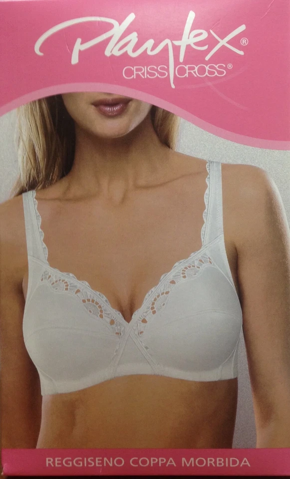 REGGISENO PLAYTEX CRISS-CROSS art.6695-in COTONE FILO di SCOZIA-Coppe B-C-D - Immagine 2 di 4