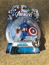 Marvel Avengers Assemble Captain America Action Figure Battle Shield New