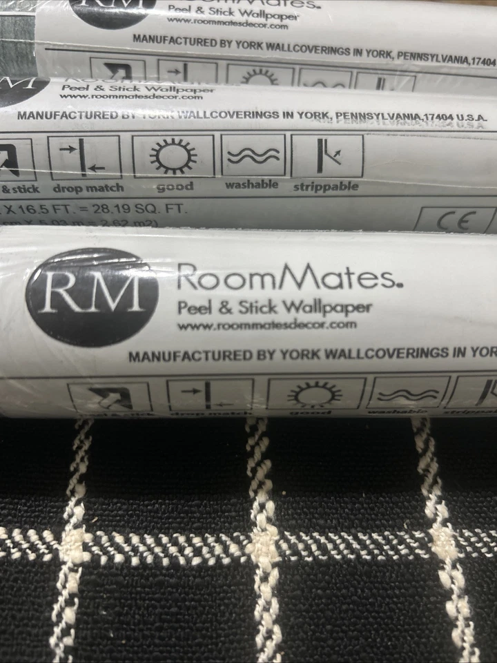 RoomMates RMK9052WP Blue Distressed Wood Peel and Stick Wall Decor Lot Of 3 Roll - Image 3 of 4