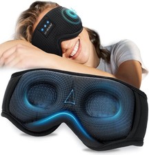 Bluetooth 3D Eye Mask with Weighted Design  Headphones for Comfortable Sleep